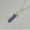N-5282 New Fashion Alloy Chain Blue Stone Natural Stone Pendant Necklace Earrings Jewelry Set