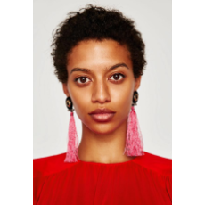 E-4260 ６ Colors Women Beads Chain Long Tassel Drop Earrings Bohemian Wedding Party Jewelry Gift