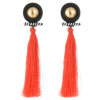 E-4260 ６ Colors Women Beads Chain Long Tassel Drop Earrings Bohemian Wedding Party Jewelry Gift