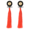 E-4260 ６ Colors Women Beads Chain Long Tassel Drop Earrings Bohemian Wedding Party Jewelry Gift