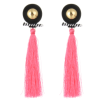 E-4260 ６ Colors Women Beads Chain Long Tassel Drop Earrings Bohemian Wedding Party Jewelry Gift