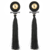 E-4260 ６ Colors Women Beads Chain Long Tassel Drop Earrings Bohemian Wedding Party Jewelry Gift