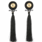 E-4260 ６ Colors Women Beads Chain Long Tassel Drop Earrings Bohemian Wedding Party Jewelry Gift