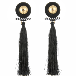 E-4260 ６ Colors Women Beads Chain Long Tassel Drop Earrings Bohemian Wedding Party Jewelry Gift