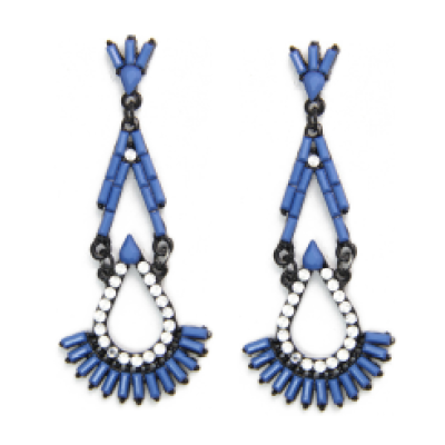 E-3530 New Fashion Triangle Ear jewelry Bead Tassel Pendant Earrings For Women