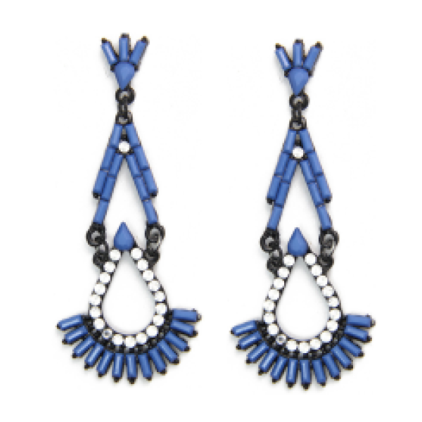 E-3530 New Fashion Triangle Ear jewelry Bead Tassel Pendant Earrings For Women