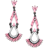 E-3530 New Fashion Triangle Ear jewelry Bead Tassel Pendant Earrings For Women