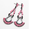 E-3530 New Fashion Triangle Ear jewelry Bead Tassel Pendant Earrings For Women