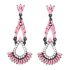 E-3530 New Fashion Triangle Ear jewelry Bead Tassel Pendant Earrings For Women