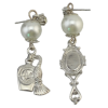 E-1046/1049/1139/1146/1154  5 Styles New Alloy Lip Pearl Gem Rhinestone Stud Earrings