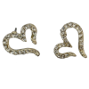 E-1046/1049/1139/1146/1154  5 Styles New Alloy Lip Pearl Gem Rhinestone Stud Earrings