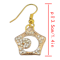 E-1587/1577 Charming Gold Plated Tree Red Gem Earrings