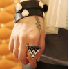 R-0740 New Fashion Triangle Gold Plated Alloy Wave  Ring