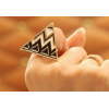 R-0740 New Fashion Triangle Gold Plated Alloy Wave  Ring