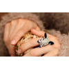 R-0742 New Fashion Rabbit Gold Plated Alloy Ring