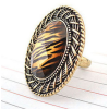 R-0806 New Fashion Round Gold Plated Alloy Ring