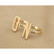 R-1184 New Fashion OFF ON Shape Gold Alloy Ring