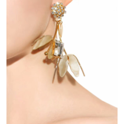 E-4265 Vintage Gold Plated Drop Earrings Crystal Charm Earring for Women Jewelry