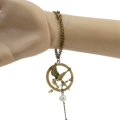 B-0325/0439 Charm Gold Silver Bronze Metal Alloy Chain Bow Hoop Beautiful Bracelet
