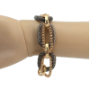 B-0325/0439 Charm Gold Silver Bronze Metal Alloy Chain Bow Hoop Beautiful Bracelet
