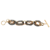 B-0325/0439 Charm Gold Silver Bronze Metal Alloy Chain Bow Hoop Beautiful Bracelet