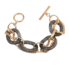 B-0325/0439 Charm Gold Silver Bronze Metal Alloy Chain Bow Hoop Beautiful Bracelet
