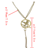 B-0325/0439 Charm Gold Silver Bronze Metal Alloy Chain Bow Hoop Beautiful Bracelet