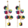 E-4262 Fashion Bohemian Colorful Bead Drop Earrings Party Gold Plated Jewelry
