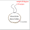 N-7218 Shell Drop Oil Asymmetrical Necklace for Women's Jewelry Design