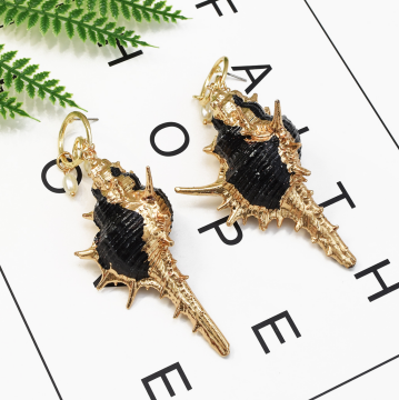 E-5268  Summer Sea Style Conch Shell Pendant Earrings for Women's Jewelry Design