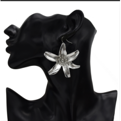 E-5277 Fashion Exaggerated Style Flower Shape Alloy Fish Hook Earrings for Women Jewelry