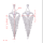 E-5281 Fashion Silver Gold Metal Full Rhinestone Tassel Drop Earrings For Women Wedding Party Jewelry
