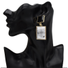 E-5133  2 Colors Contrast Square Acrylic Fashion Dangle Earrings For Women Wedding Party Jewelry