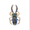 P-0436 Vintage Style Bronze Alloy Dragonfly Insect Grass Pin Brooch