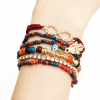B-0971 Set of 6 Bracelets Acrylic Beads Alloy Bracelet for Woman Bangle