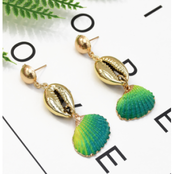E-5317  5 Color Bohemia Earrings Sea Shell Beach Earrings Drop Dangle Earring for Woman Jewelry