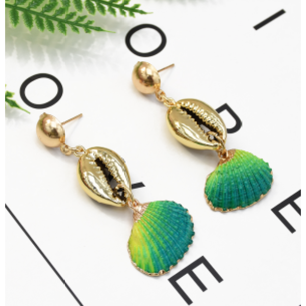 E-5317  5 Color Bohemia Earrings Sea Shell Beach Earrings Drop Dangle Earring for Woman Jewelry