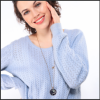 N-7233 Star Moon Beads Long Chain Necklace Women's Party Gift Jewelry