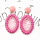 E-5334  4 Colors Boho Straw Woven Earrings Handmade Drop Dangle Geometric Earrings for Women