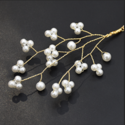 E-5337 Fashion Simple Twig Pearl Beaded Flower Pendant Earrings Jewelry For Women Design