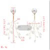 E-5337 Fashion Simple Twig Pearl Beaded Flower Pendant Earrings Jewelry For Women Design