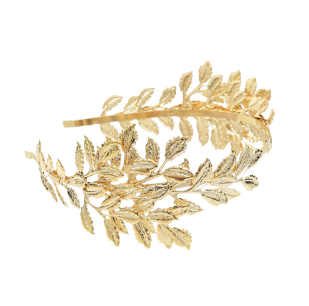 F-0643  2 Color Fashion Gold Plated Alloy Hairband Leaf Shape Bride Headband Hair Jewelry