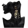 E-5343  4 PCS/set European Style Gold Plated Multiple Pearl Branch Shape Hair Clips Earring Set