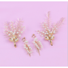 E-5343  4 PCS/set European Style Gold Plated Multiple Pearl Branch Shape Hair Clips Earring Set