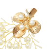 E-5343  4 PCS/set European Style Gold Plated Multiple Pearl Branch Shape Hair Clips Earring Set