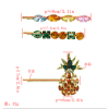 F-0654  3pcs/set Fashion Golden Pineapple Shape Rhinestone Hairpin Female Hairpin Hair Accessories