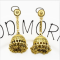 E-5348  Bohemia Vintage Indian Silver Gold Plated Zamak Bells Tassel Earrings For Women Ethnic Jewellry