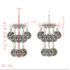E-5350 Ethnic Vintage Style Silver Zamak Gypsy Indian Coin Long Tassel Statement Earrings Female Bohemian Jewelry