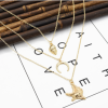 N-7246  3 Style Simple Silver Gold Alloy Shell Statement Multi-layer Chain Necklace Female Fashion Jewelry
