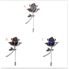 P-0437  3 Color Women Silver Metal  Flower Brooch Pins Shirt Dress Clothes Fashion Accessories